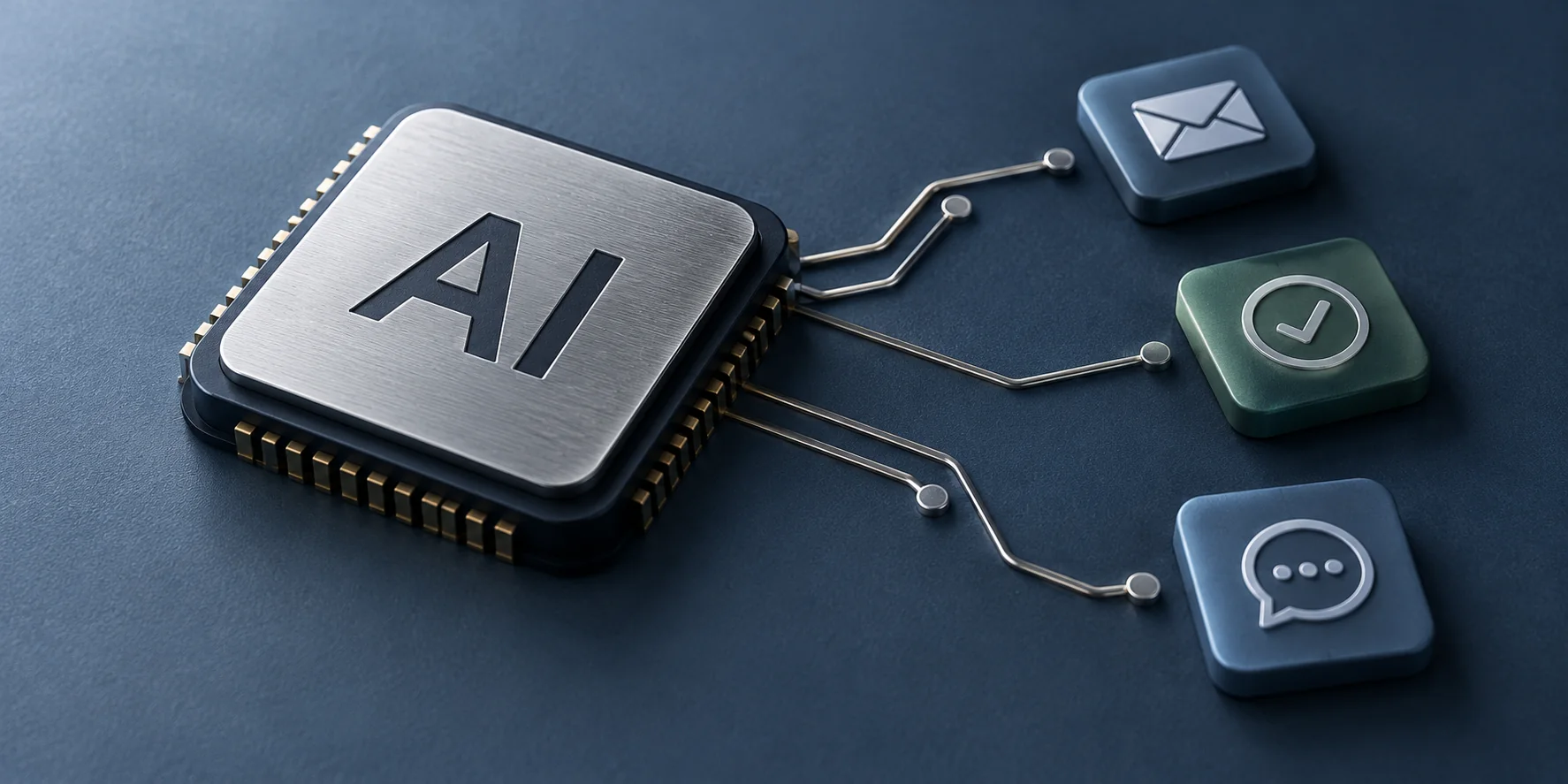 Illustrative AI processor and connected business tasks
